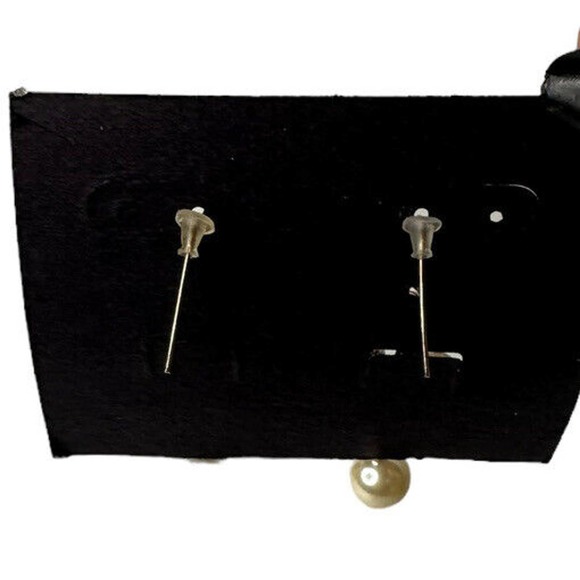 NEW Premier Designs Wow Factor Gold Silver Plated Faux Pearl Dangle Earrings 2" - Picture 5 of 6